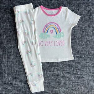 Rae Dunn Rainbow Pajama Set Size 4T